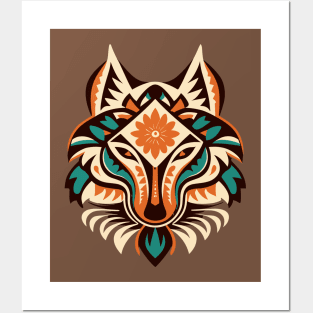 Wolf Mexican Tribal Posters and Art